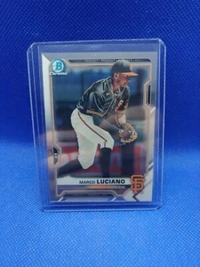 2021 Bowman Draft Marco Luciano Chrome Base #BDC-131 San Francisco Giants - Bild 1 von 2