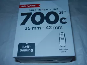 NEW Schwinn 700c Bike Self Sealing Inner Tube Schrader Valve Bicycle 28" 35-42mm - Picture 1 of 9
