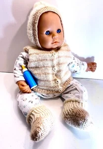 Zapf Puppe Chou Chou 48 cm Babypuppe Schlafaugen Set mit Kleidern und Nuckel - Bild 1 von 11