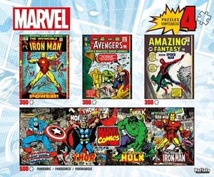 Buffalo Games - Marvel - 4 x 1 Multipack - Comics - Multi Piece Jigsaw Puzzle - Picture 1 of 6
