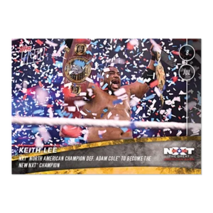 2020 TOPPS NOW WWE NXT #20 KEITH LEE DEFEAT ADAM COLE TO BECOME NXT CHAMPION - Picture 1 of 2