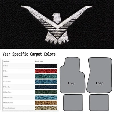 Tapetes de assoalho ACC 1958-1963 logotipo Ford Thunderbird 4 peças loop - Imagem 1 de 4