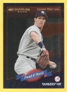 PAUL O'NEILL 2001 Donruss 2000 Retro Stat Line Career #46 Yankees #d 165/242
