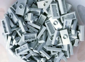50 PIECES LEGO- NEW- #15573-1 x 2 PLATES WITH 1 KNOB-LIGHT BLUISH GREY - Picture 1 of 1