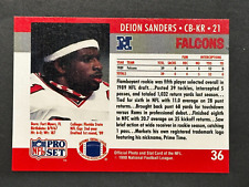 Deion Sanders 1990 Pro Set Error Blank Front 2nd Year Card #36 Colorado Coach 🔥
