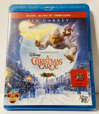 A Christmas Carol 2 Dischi Blu Ray e Versione 3D + E-Copy Carrey Zemeckis Disney - Immagine 1 di 4