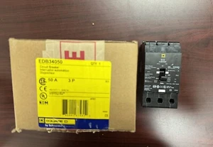 EDB34050 EDB 3 Pole 50 Amps 480 Volt Bolt-On NEW IN BOX Square D - Picture 1 of 10