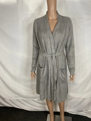 Barefoot Dreams Womens CozyChic Light Soft Ribbed Robe Size S/M Dove Grey - Image 1 of 4