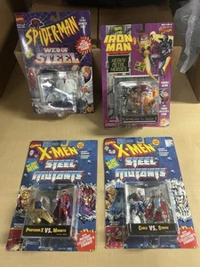 SPIDER-MAN X-MEN STEELE FIGURES 4 SETS - Picture 1 of 7
