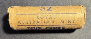 RARE ORIGINAL 1966 5 CENT ROLL ROYAL AUST MINT FROM FIRST YEAR OF DECIMAL CURR - Picture 1 of 4