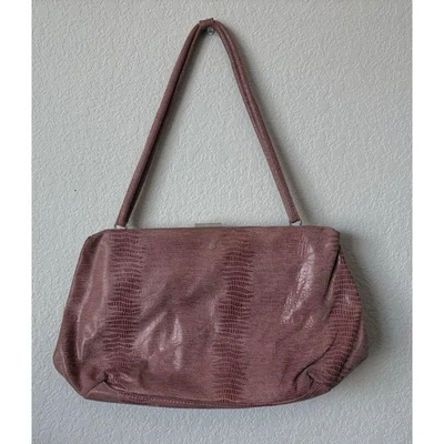 Bolso de Mano Antonio Melani Chic Y2K Rosa Cálido Imitación Piel de Serpiente Foto 1 de 4