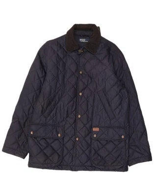 POLO RALPH LAUREN Mens Quilted Jacket UK 36 Small Navy Blue Polyester AW01 - Image 1 of 3
