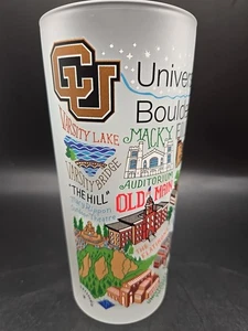 CATSTUDIO CU Boulder, University of Colorado Collegiate Drinking Glass  - Picture 1 of 11