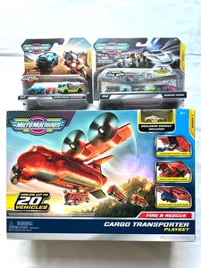 Micro Machines Fire & Rescue CARGO TRANSPORTER Play set  & Extra Sets of Cars - Picture 1 of 4