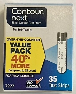 Contour Next, Blood Glucose Test Strips. 35 Test Strips, Expires 10/31/2026 - Picture 1 of 3