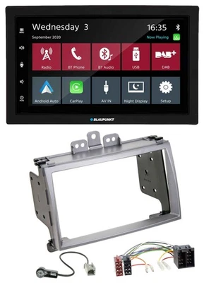 Blaupunkt DAB Bluetooth USB MP3 2DIN Autoradio für Hyundai i20 2009-2012 silber - Bild 1 von 4