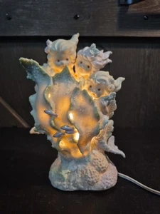 Daria Demetria Delphina 1995 ENESCO CORAL KINGDOM MERMAIDS LAMP RARE Vintage - Picture 1 of 9