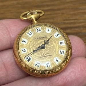 Antique Majestime Pocket Watch As Is For Parts Repair - Picture 1 of 6