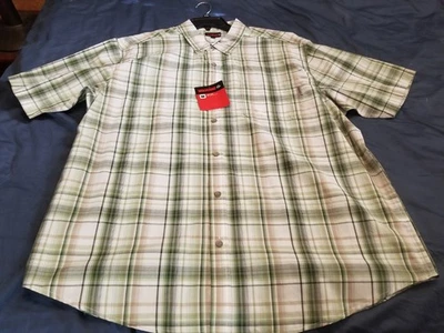 Wolverine Men's Short Sleeve Button Up Cotton Plaid Slate Size 2XL New With Tags - Image 1 of 4