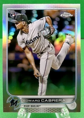 2022 Topps Chrome - Edward Cabrera #64 Refractor (RC) - Image 1 of 2