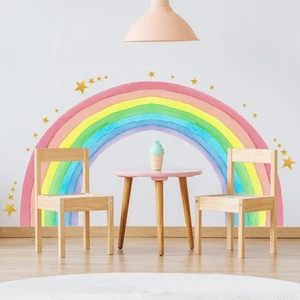 Grande ADESIVO PARETE ARCOBALENO stelle cameretta bambini asilo decalcomania arte vinile - Foto 1 di 36