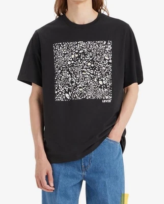 Levi’s Men’s Short Sleeve Relaxed Graphic T-Shirt Headline Floral Caviar Sz 3XL - Image 1 of 4