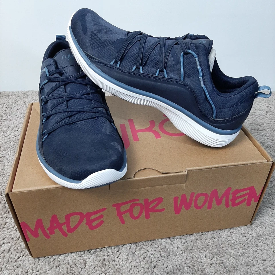 Ryka Womens Fate Sneakers Shoes Blue White H6502M1400