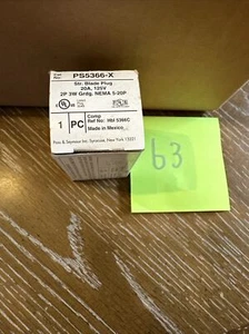 Pass & Seymour PS5366-X Str. Spina lama, 20A, 125V, NEMA 5-20P - NUOVA - Foto 1 di 4