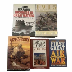 5x WW1 / World War One Books; The first great and war, August 1914, The first mo - Picture 1 of 14