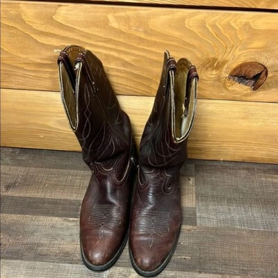 Botas de Vaquero Vibram Para Hombre De Colección Western Country Cuero de Alta Calidad Talla 10 D Foto 1 de 4