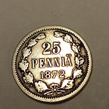 Finlandia/Russia * 25 penniä1872 Silver type I*condition1+/1*RARE