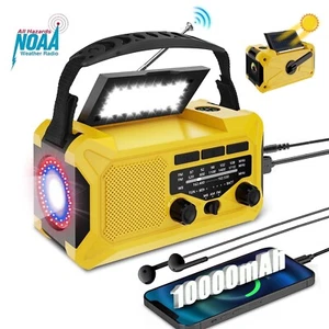 10000mAh Hand Crank Radio, Emergency Radio,Solar Radio, NOAA/AM/FM Weather Radio - Picture 1 of 9
