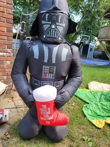 "Star Wars Darth Vader airblown aufblasbares Edelstein 5 Fuß Dekoration ""Frohe Weihnachten" - Bild 1 von 3