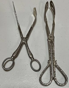 Vintage versilberte Leonard Kuchen/Gebäck - Salat Servier Zange Made in Hong Kong - Bild 1 von 9