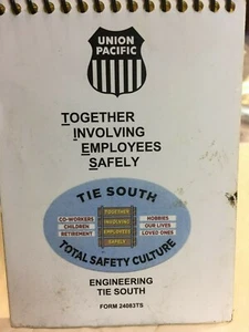 Union Pacific Railroad Engineering Tie South Observation Card Notebook - Picture 1 of 5