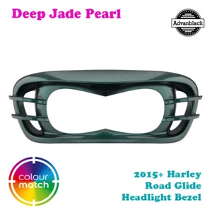 Deep Jade Pearl Headlight Bezel For Harley Road Glide FLTRX 2015+ - Picture 1 of 6