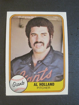 1981 FLEER AL HOLLAND SAN FRANCISCO GIANTS ROOKIE CARD #445!!!!! - Image 1 of 2