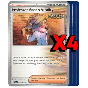 4x Professor Sada's Vitality 170/182 x4 Playset - Paradox Rift - Pokemon TCG - Picture 1 of 1