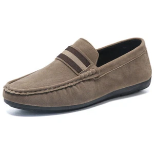 Mens Light Casual Slip On Suede Loafers Flats Soft Sole Moccasin Driving Shoes - Picture 1 of 8