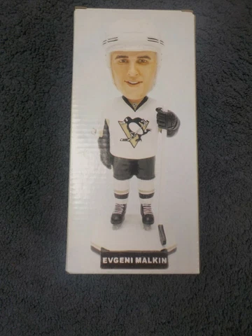 RARE EVGENI MALKIN NIB SGA BOBBLEHEAD PITTSBURGH PENGUINS WHITE JERSEY NEW Cover