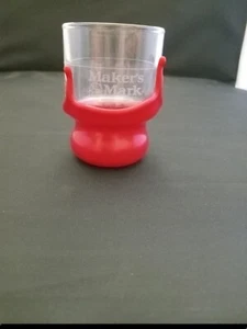 Vidrio de tiro de destilería Maker's Mark vintage con cera roja distintiva 2 3/4" de alto - Imagen 1 de 3
