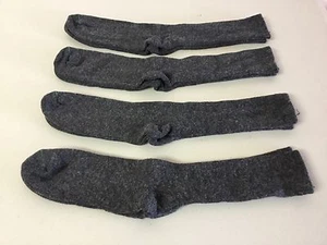EE. UU. Nuevos Sin Etiquetas Calcetines Informales de Lana Merino 55% 4 Pares Talla Grande Gris Oscuro #739P - Imagen 1 de 2