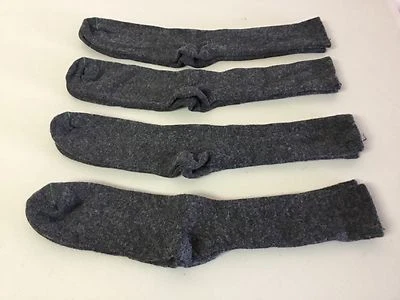 EE. UU. NUEVO SIN ETIQUETAS Para hombres 55% Lana Merino Calcetines Informales 4 Pares Talla Grande Gris Oscuro #739P Foto 1 de 2