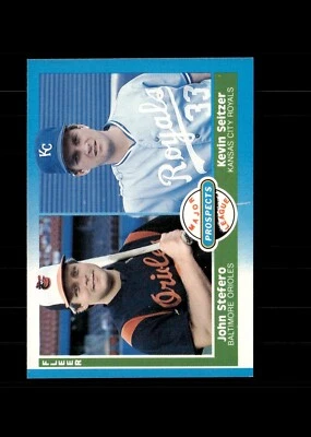 1987 Fleer - John Stefero, Kevin Seitzer #652 (RC) - Image 1 of 2