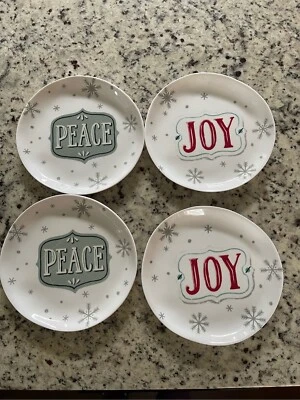 Platos de ensalada/postre navideño. 4 en total. Paz/Alegría Foto 1 de 2