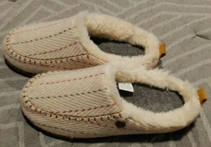NWT Womens Alpine by Dearfoam Slippers sz Small 5-6 ALPX30904  Tan Stripe  -2452 - Picture 1 of 6