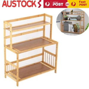 Bamboo Desktop Shelf Free-Standing Bookshelf Home Dorm Supplies Organizers AU - Picture 1 of 14