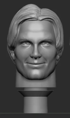 CABEZAL DE RESINA MEGO SAM JONES FLASH GORDON PERSONALIZADO para FIGURA DE 8" Foto 1 de 2