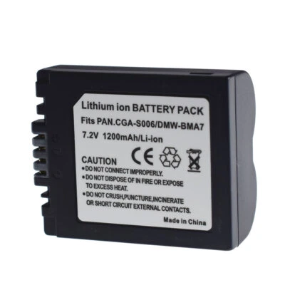 1200 mAh Battery PACK For PANASONIC CGA-S006 CGA-S006E CGR-S006 CGR-S006A/1B - Photo 1/4