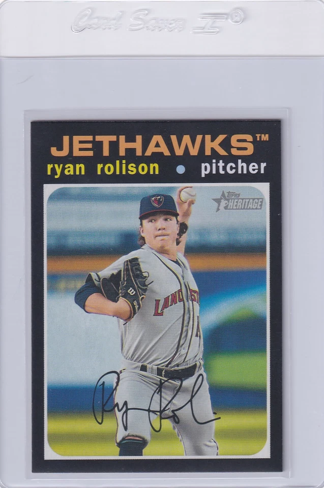 2020 TOPPS HERITAGE RC RYAN ROLISON COLORADO ROCKIES MINOR LEAGUES E6247-4 - Image 1 of 2